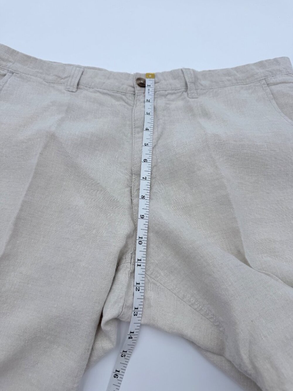 Old Navy Mens100% Linen Beige Pants Size 36x34 Lightweight Casual Wear - Picture 7 of 9